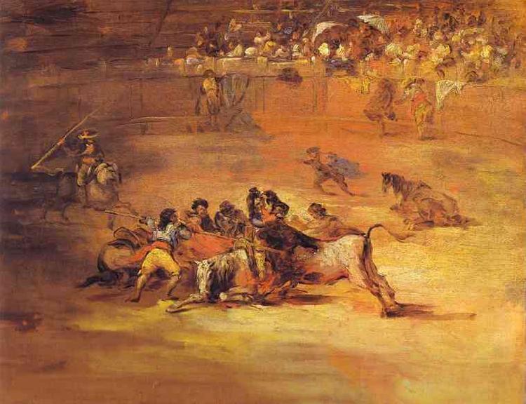 Francisco Jose de Goya Scene of Bullfight Sweden oil painting art
